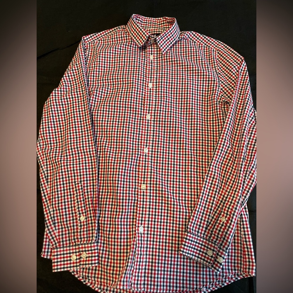 H&M Slim Fit Button Down Plaid Shirt Size Medium (M)